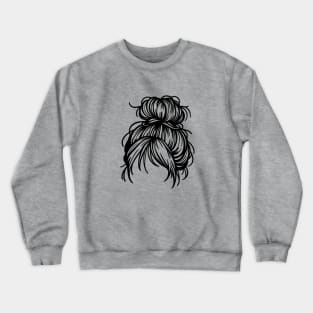 Messy Bun Hair Crewneck Sweatshirt